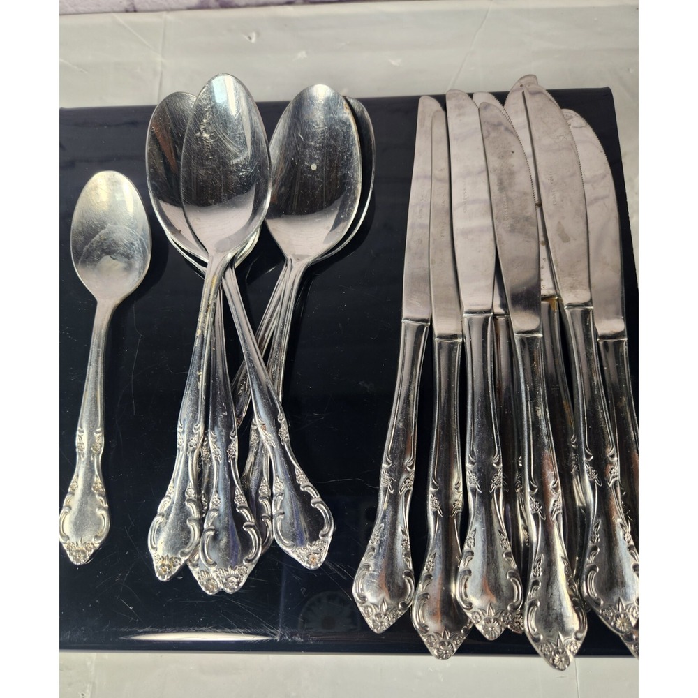 Set of 15 Estia CASCADE pattern stainless Estia Korea Silverware Used Condition